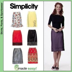 Vintage ©1999 Simplicity 1 Hour - Fast and Easy 8664 - Misses Straight Skirt